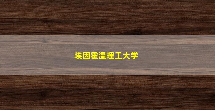 埃因霍温理工大学(埃因霍温理工大学相当于国内)