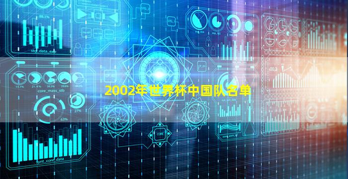 2002年世界杯中国队名单(2002年世界杯中国队名单人员出生年月日)