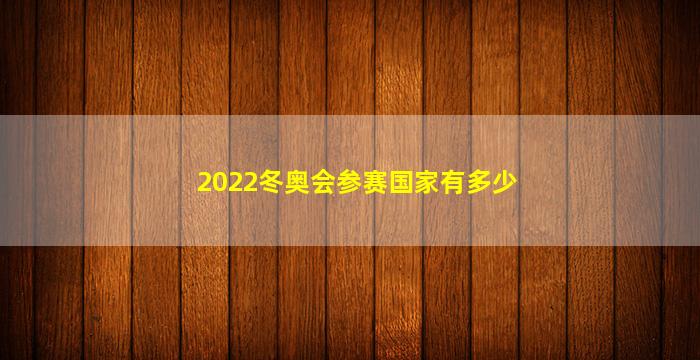 2022冬奥会参赛国家有多少