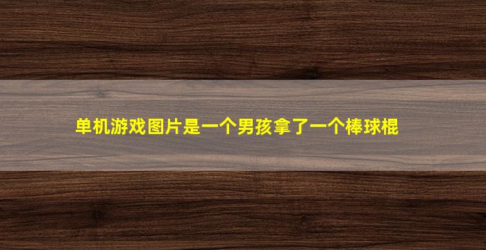 单机游戏图片是一个男孩拿了一个棒球棍