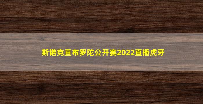 斯诺克直布罗陀公开赛2022直播虎牙